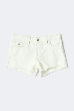 Y chunky denim shorts - Weiß - Gina Tricot