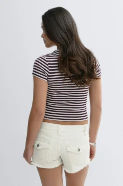 Y chunky denim shorts - Weiß - Gina Tricot