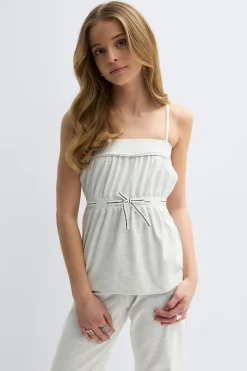 Y detail top - Grau - Gina Tricot