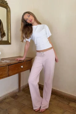 Y detail trousers - Rosa - Gina Tricot