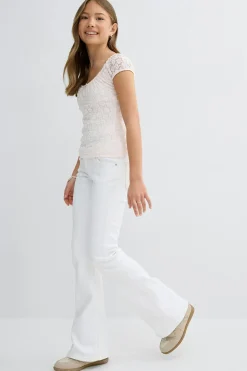 Y dixie low flare jeans - Weiß - Gina Tricot