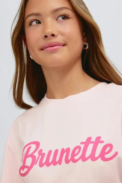 Y fitted tee - Rosa - Gina Tricot