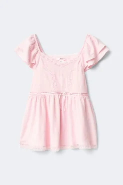 Y frill detail top - Rosa - Gina Tricot