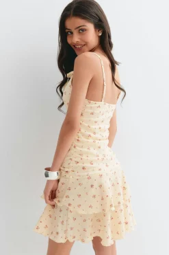 Y frill dress - Gelb - Gina Tricot