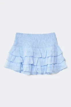 Y frill skirt - Blau - Gina Tricot