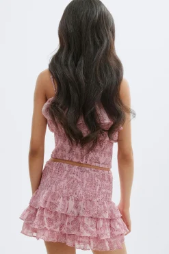 Y frill skirt - Rosa - Gina Tricot