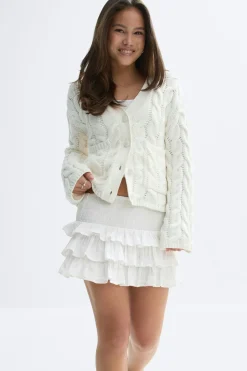 Y frill skirt - Weiß - Gina Tricot