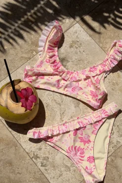 Y grace ruffle bikini set - Rosa - Gina Tricot