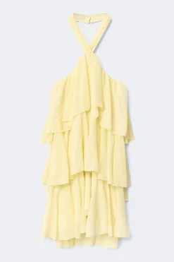 Y halterneck dress - Gelb - Gina Tricot