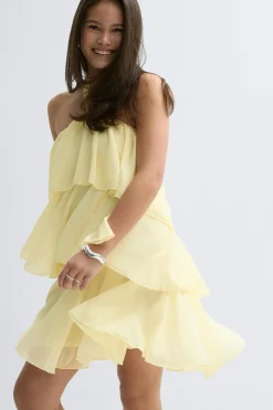 Y halterneck dress - Gelb - Gina Tricot