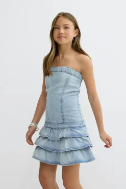 Y jeanqueen smock dress - Blau - Gina Tricot