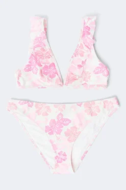 Y kiana frill bikini set - Weiß - Gina Tricot
