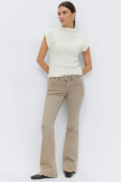 Y2k low bootcut jeans - Beige - Dame - Gina Tricot