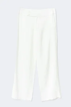 Y linen blend trousers - Weiß - Gina Tricot