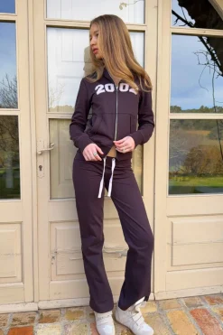 Y low flare sweatpants - Braun - Gina Tricot