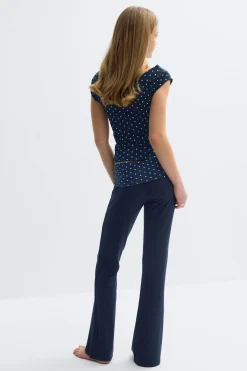 Y low waist yoga leggings - Blau - Gina Tricot