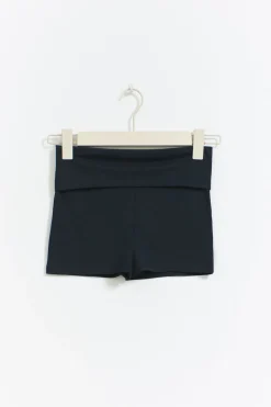 y low waist yoga shorts - Blau - Gina Tricot