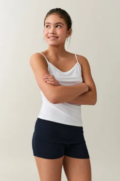 y low waist yoga shorts - Blau - Gina Tricot