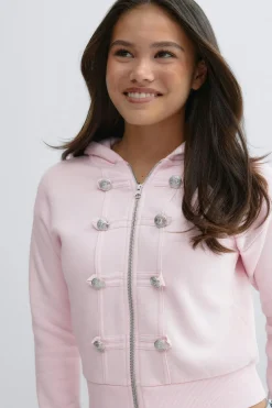 Y napoleon zip hoodie - Rosa - Gina Tricot