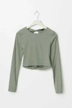 Yoga twist top - Grün - Dame - Gina Tricot