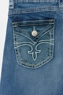 Y one knee destroy jeans - Blau - Gina Tricot