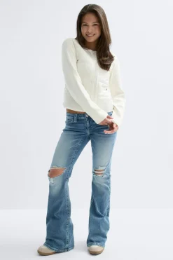 Y padded rib jacket - Weiß - Gina Tricot
