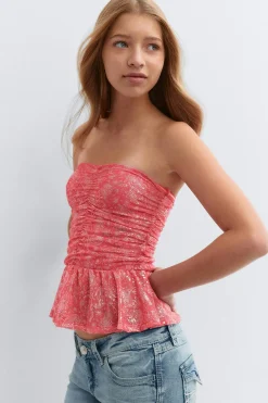 Y paisley top - Rosa - Gina Tricot