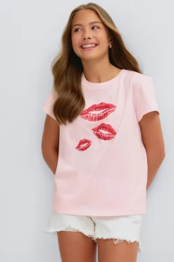 Y printed tee - Rosa - Gina Tricot