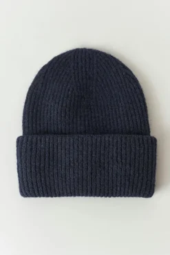 Y rib beanie - Blau - Gina Tricot
