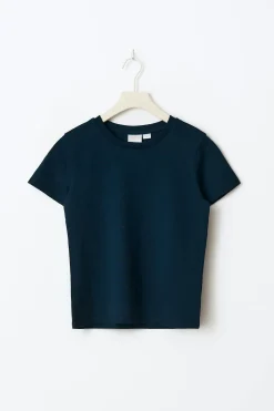 Y scandi basic tee - Blau - Gina Tricot
