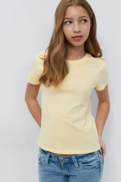 Y scandi basic tee - Gelb - Gina Tricot