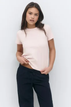 Y scandi basic tee - Rosa - Gina Tricot