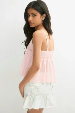 Y sequin singlet - Rosa - Gina Tricot