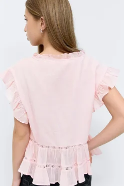 Y short sleeve top - Rosa - Gina Tricot
