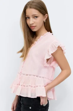 Y short sleeve top - Rosa - Gina Tricot