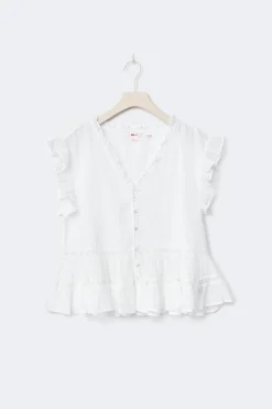 Y short sleeve top - Weiß - Gina Tricot