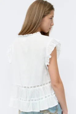 Y short sleeve top - Weiß - Gina Tricot