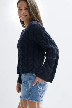 Y sparkle low denim shorts - Blau - Gina Tricot