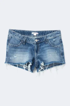 Y sparkle low denim shorts - Blau - Gina Tricot
