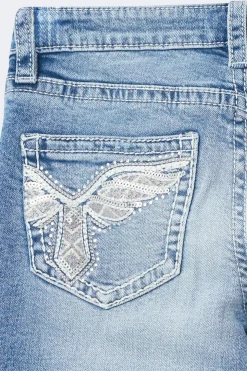 Y sparkle low flare jeans - Blau - Gina Tricot
