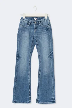 Y sparkle low flare jeans - Blau - Gina Tricot