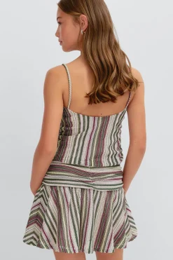 Y stripe dress - Lila - Gina Tricot