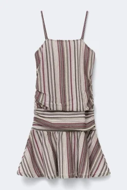Y stripe dress - Lila - Gina Tricot