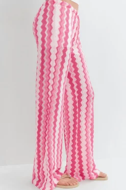 Y stripe trousers - Weiß - Gina Tricot