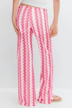 Y stripe trousers - Weiß - Gina Tricot