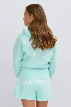 Y sweat shorts - Blau - Gina Tricot