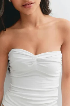 Y tanlines bandeau top - Weiß - Gina Tricot