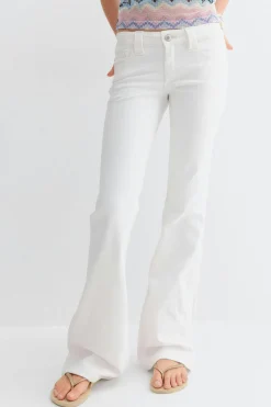 Y too clean flare jeans - Weiß - Gina Tricot
