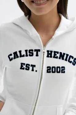 Y y2k 2 way zip hoodie - Weiß - Gina Tricot