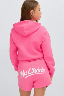 Y zip hoodie - Rosa - Gina Tricot